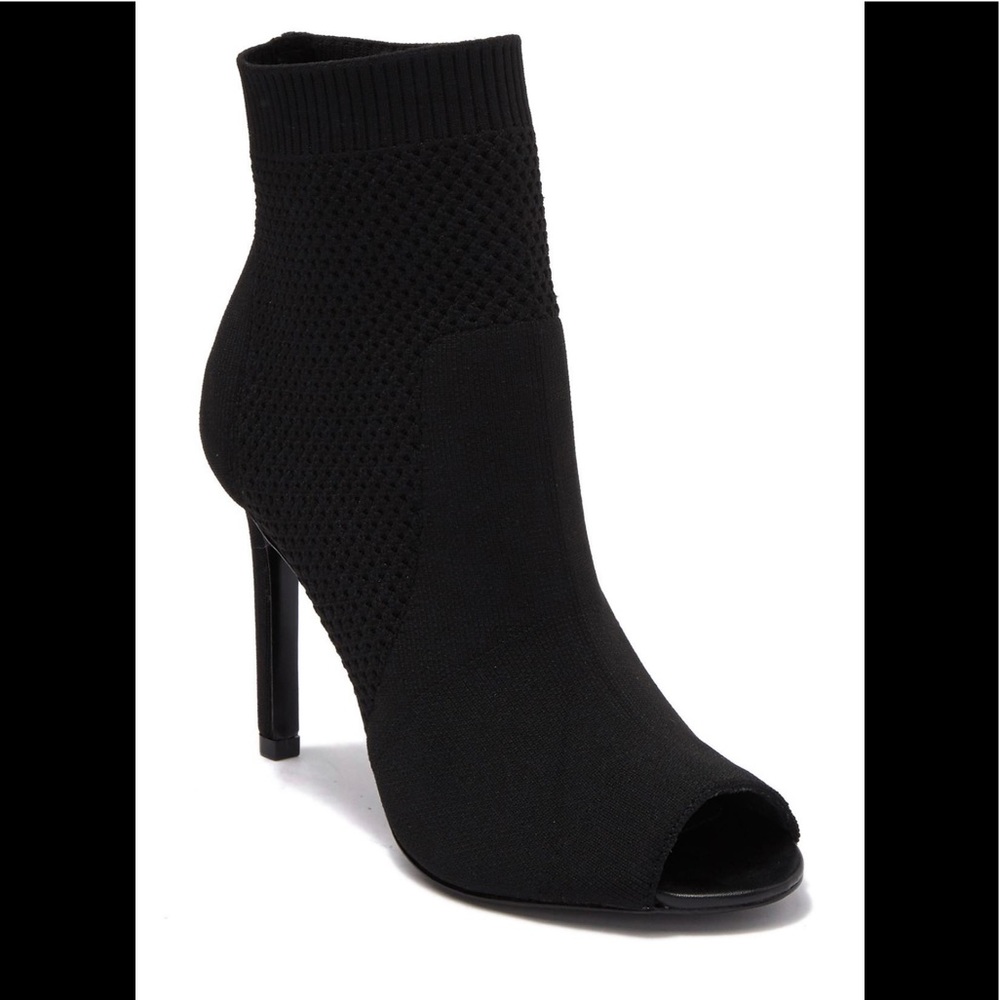 Charles David
Women's Black Knit Peep Toe Sock Bootie